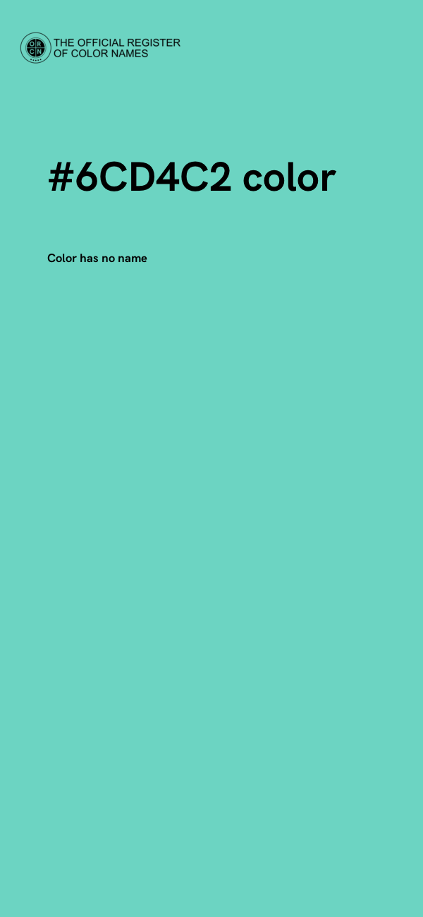 #6CD4C2 color image