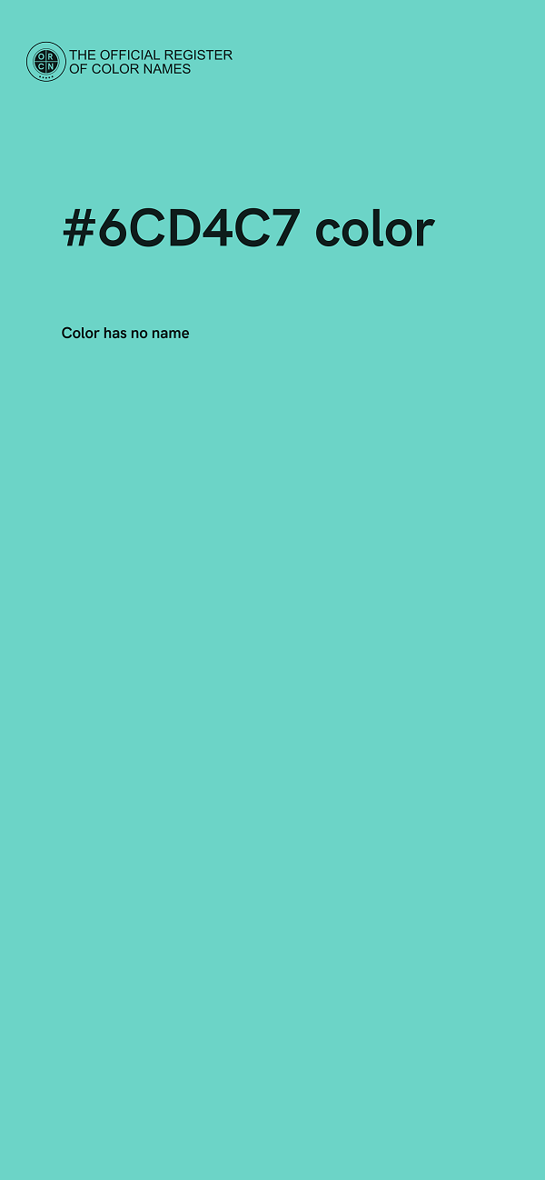 #6CD4C7 color image