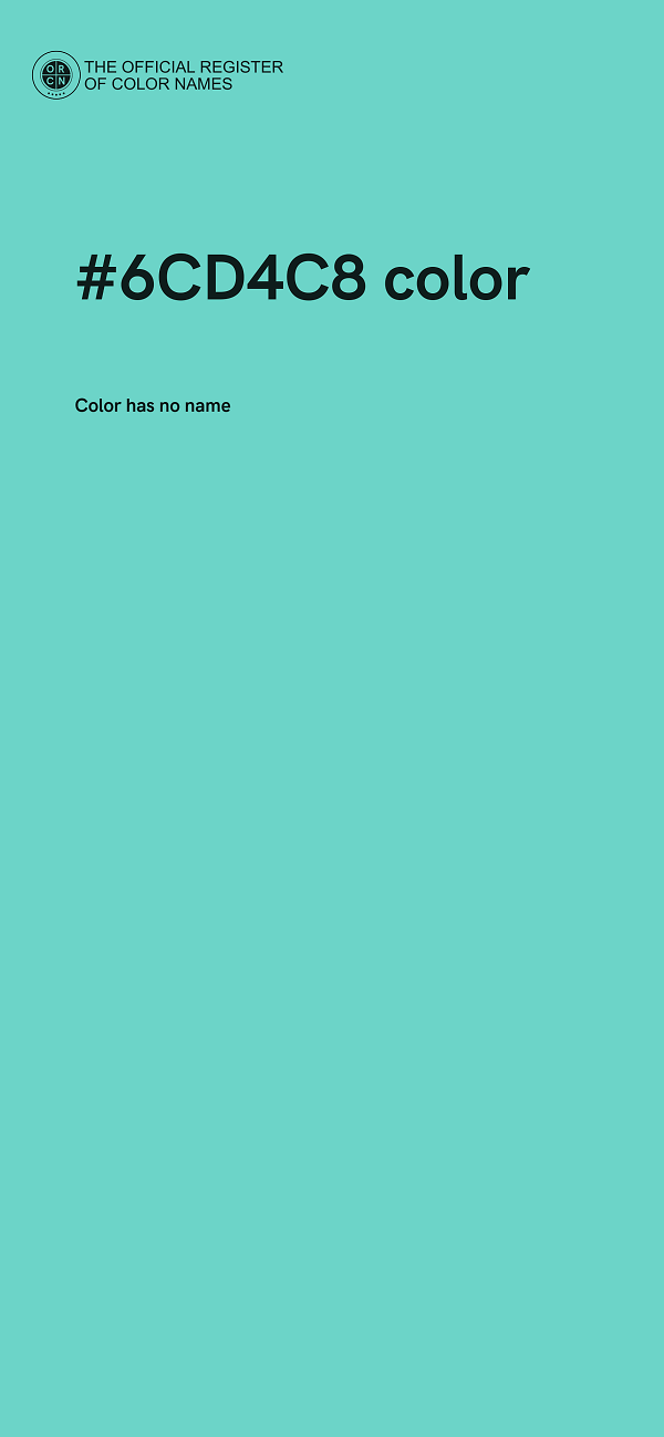 #6CD4C8 color image