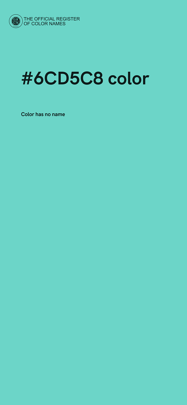 #6CD5C8 color image