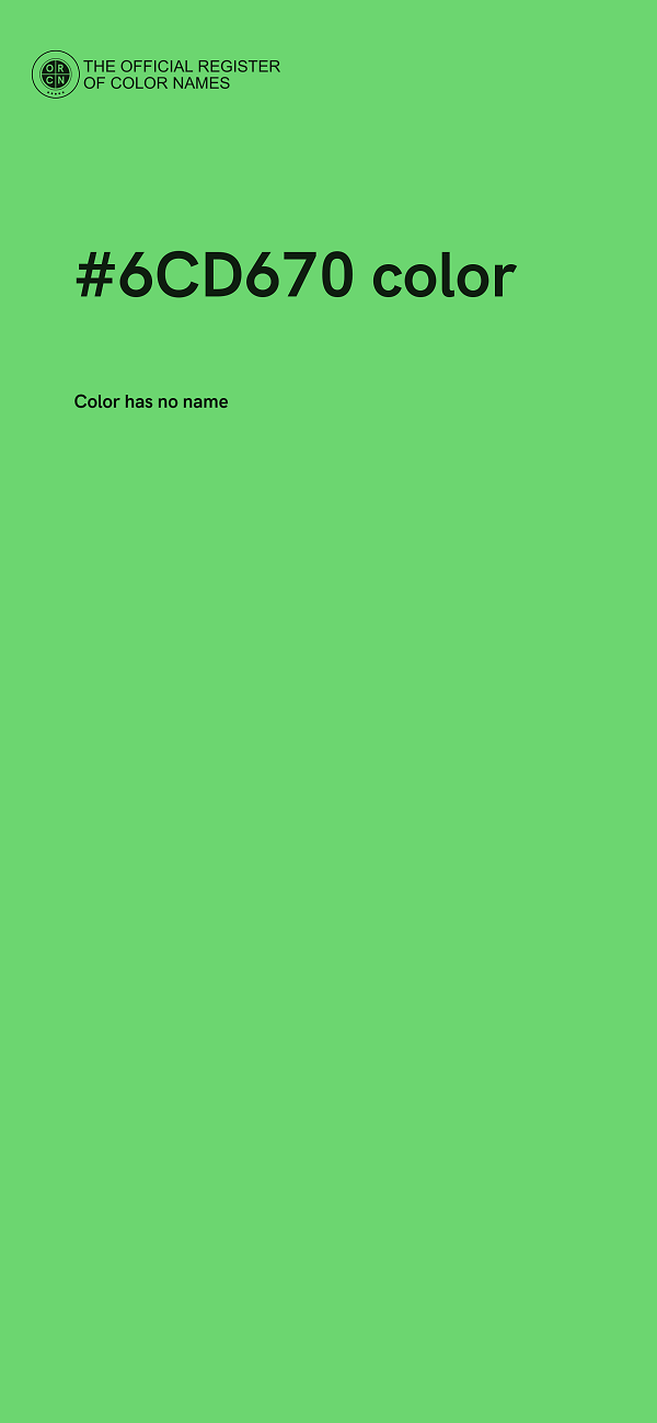 #6CD670 color image
