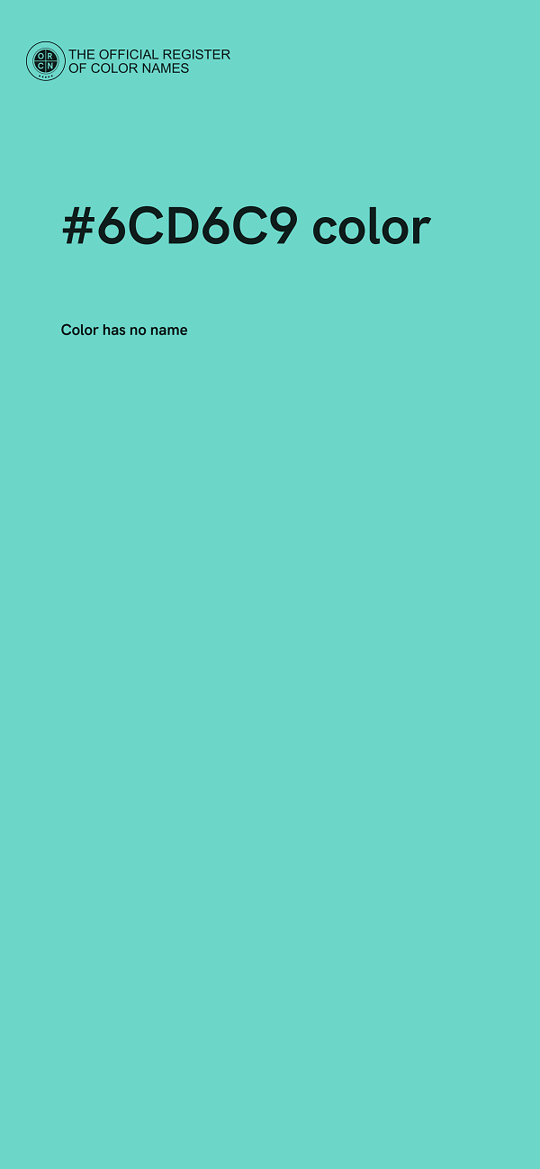 #6CD6C9 color image