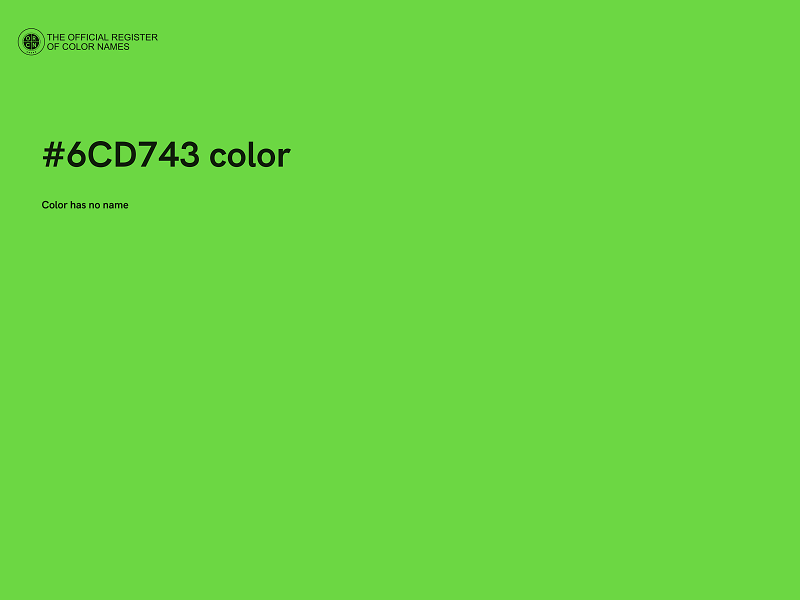 #6CD743 color image