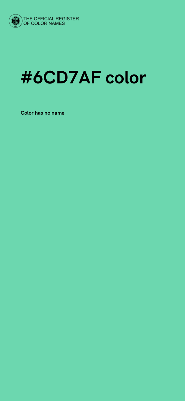 #6CD7AF color image