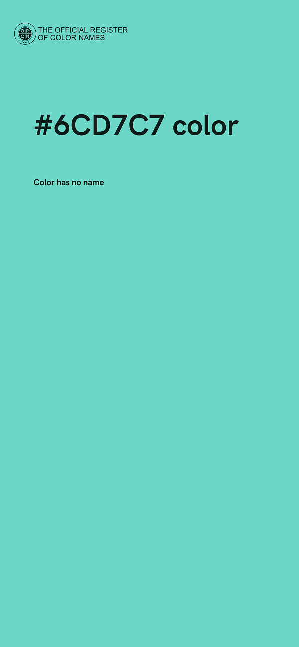 #6CD7C7 color image