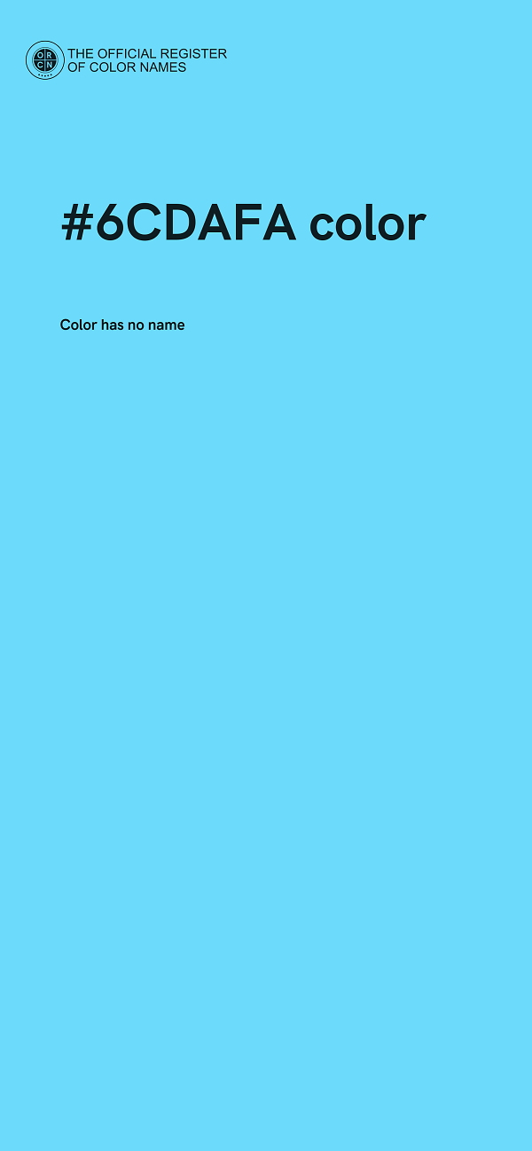 #6CDAFA color image