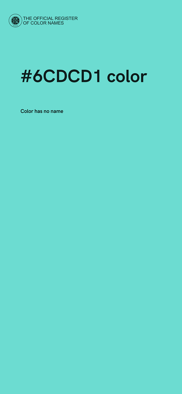 #6CDCD1 color image