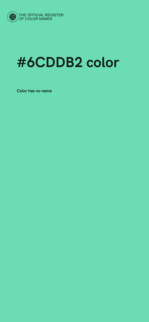 #6CDDB2 color image
