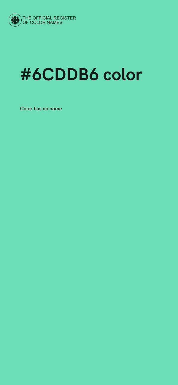 #6CDDB6 color image