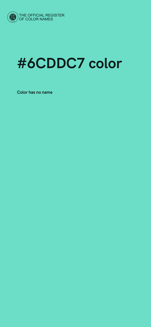 #6CDDC7 color image