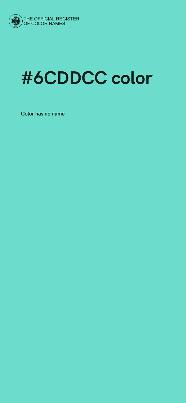 #6CDDCC color image