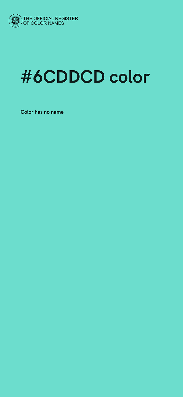 #6CDDCD color image
