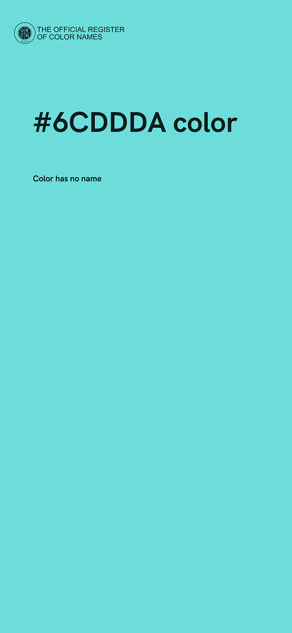 #6CDDDA color image