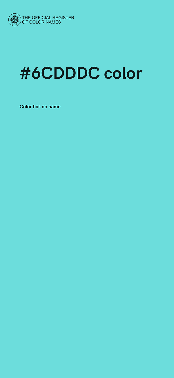 #6CDDDC color image
