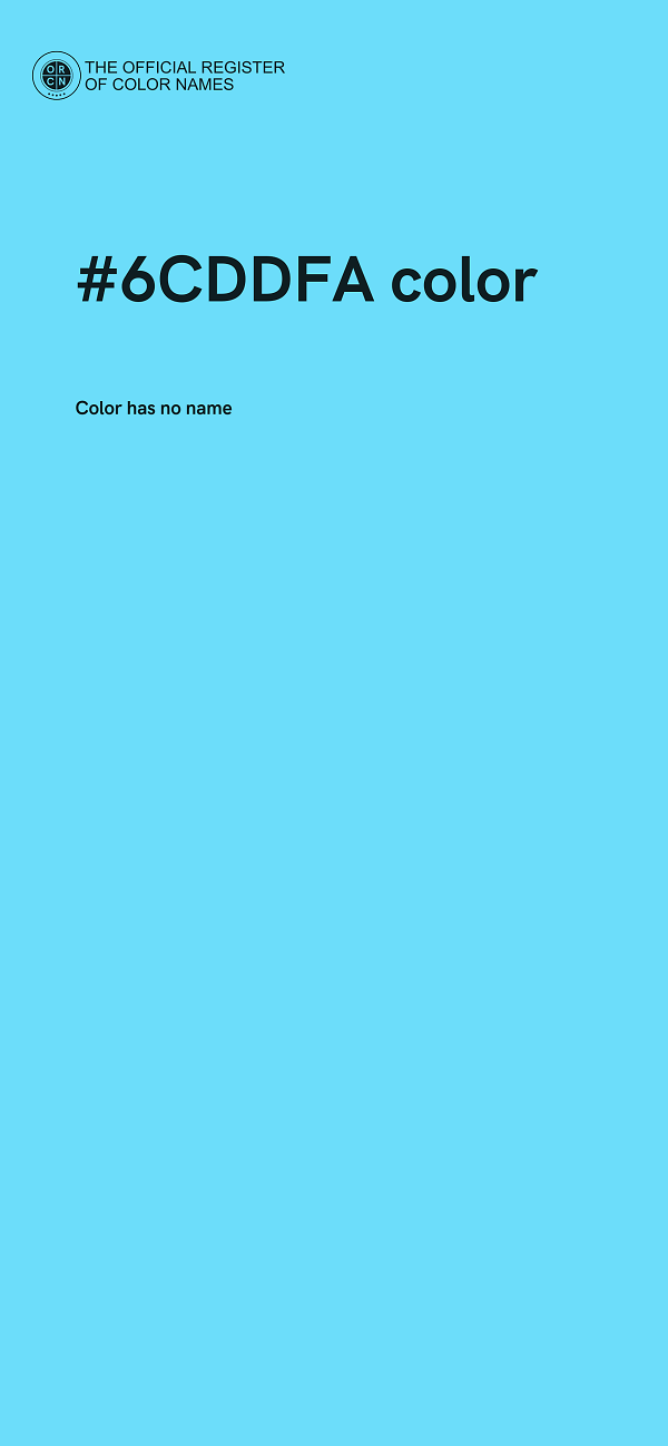 #6CDDFA color image