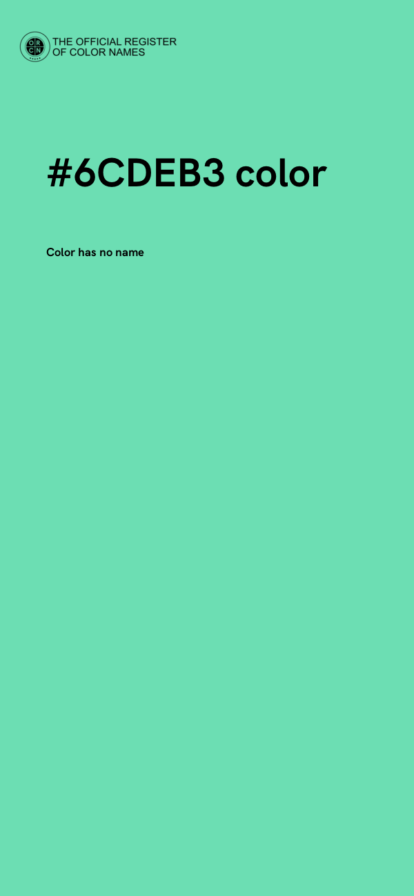 #6CDEB3 color image
