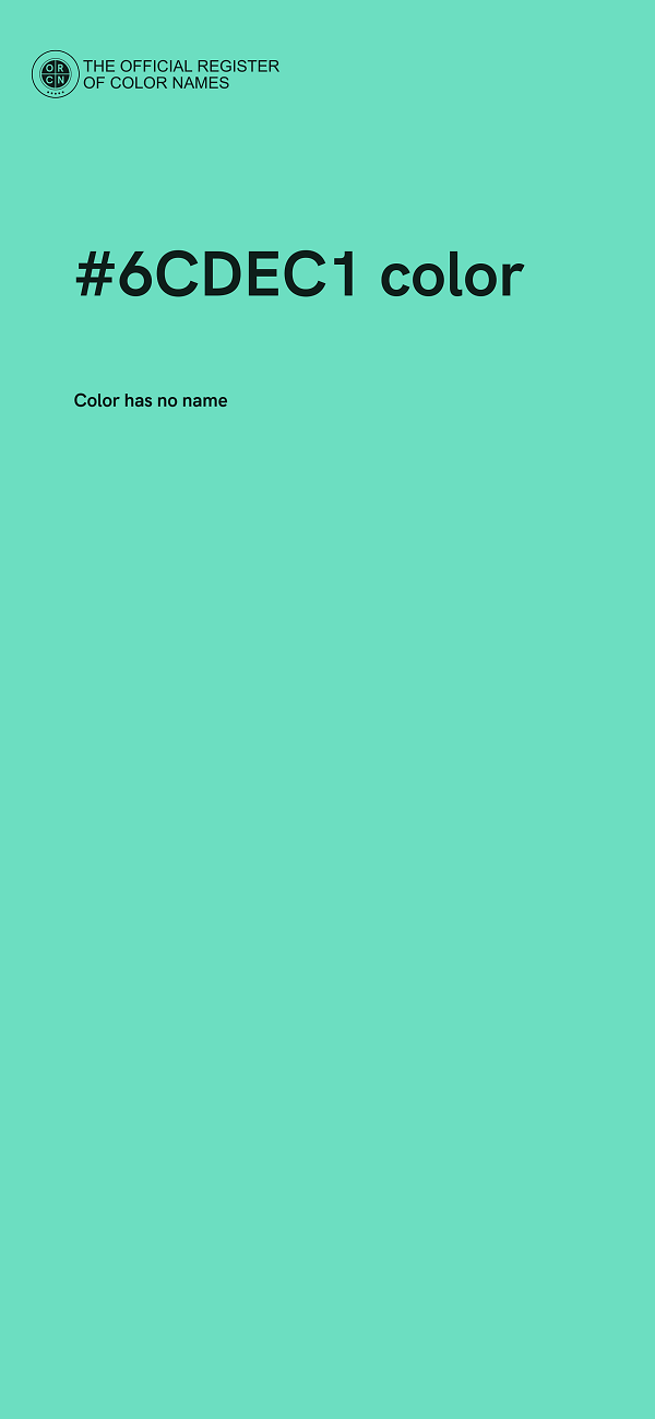 #6CDEC1 color image