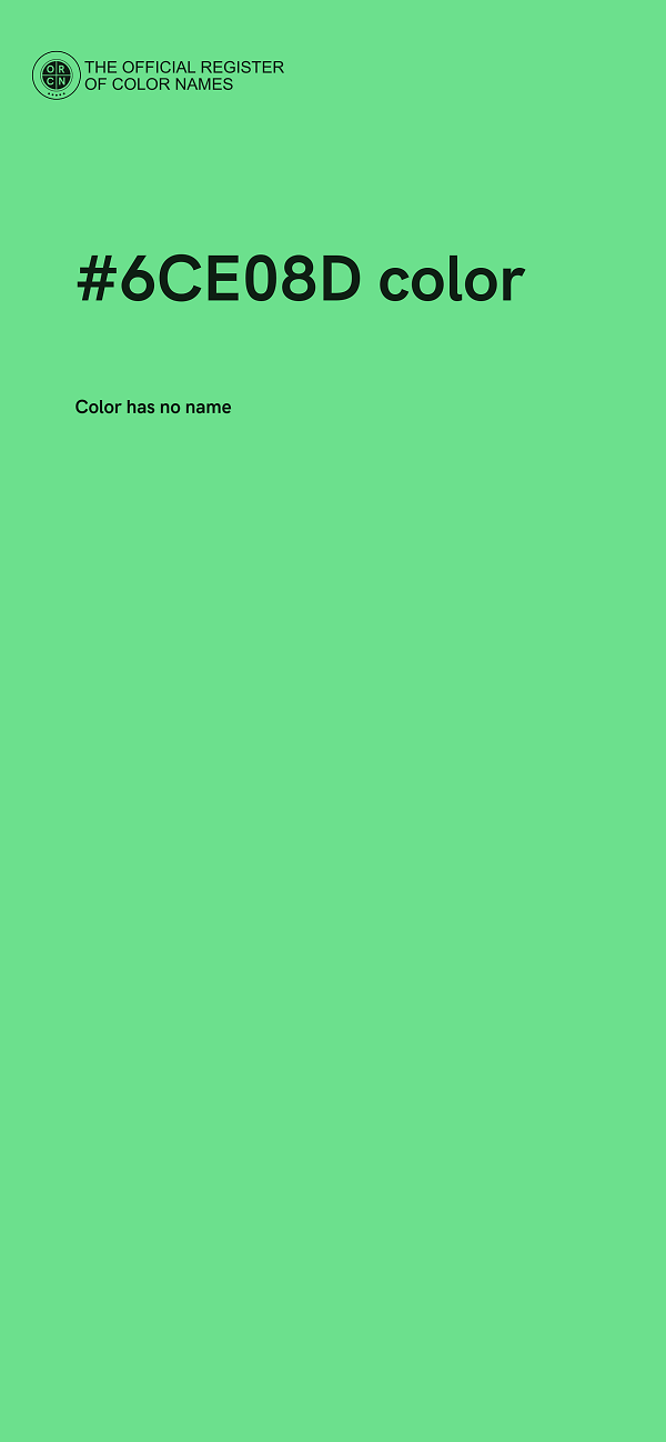 #6CE08D color image