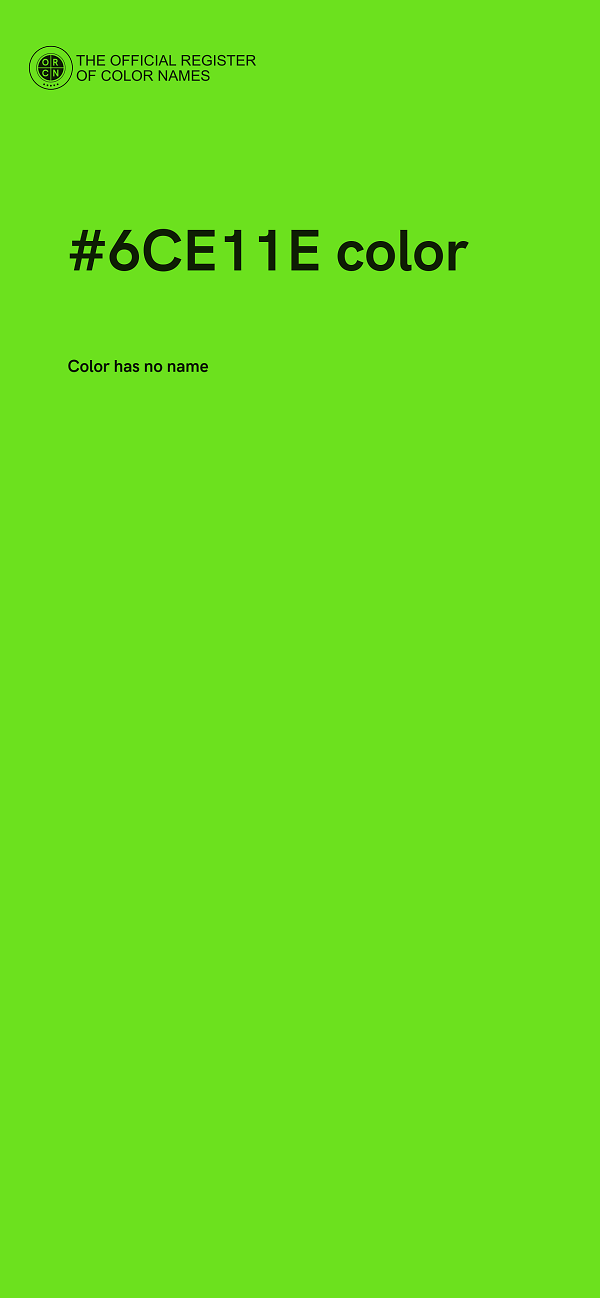#6CE11E color image