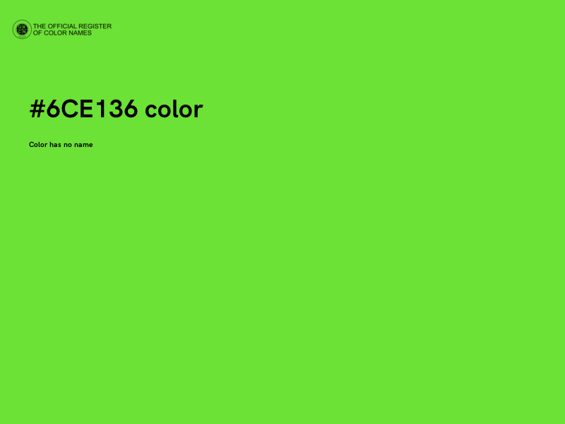 #6CE136 color image