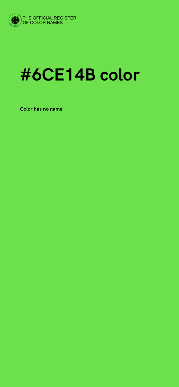 #6CE14B color image