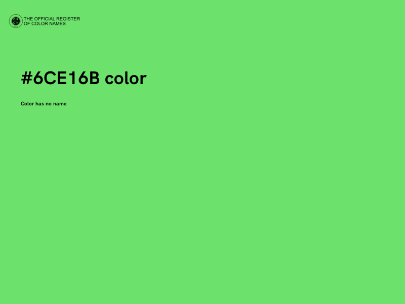 #6CE16B color image