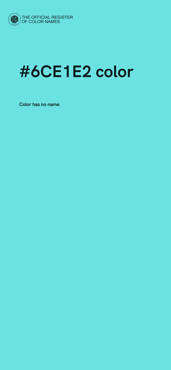 #6CE1E2 color image
