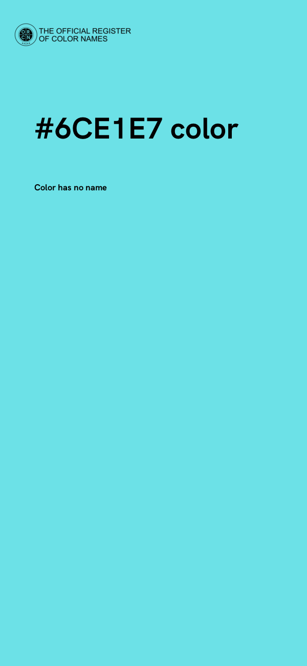 #6CE1E7 color image