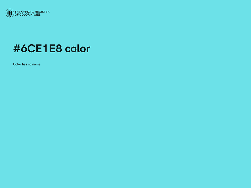 #6CE1E8 color image