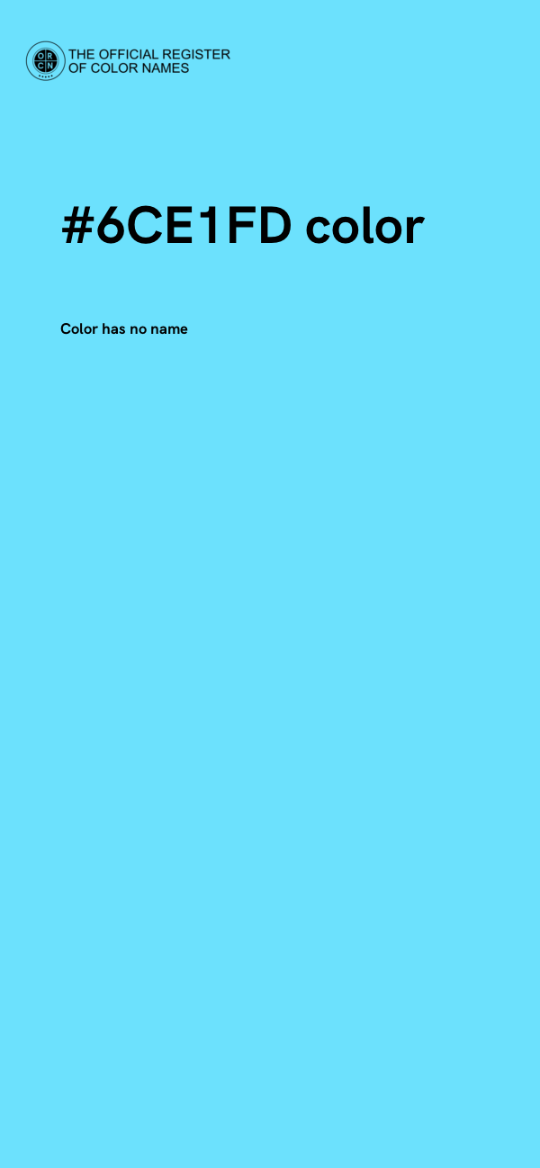 #6CE1FD color image