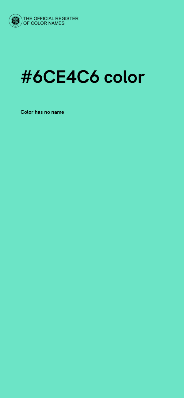 #6CE4C6 color image