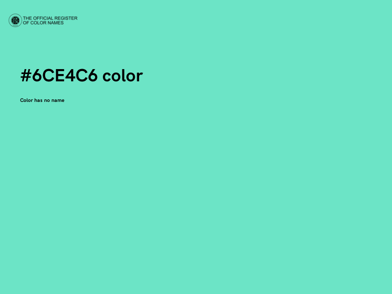 #6CE4C6 color image