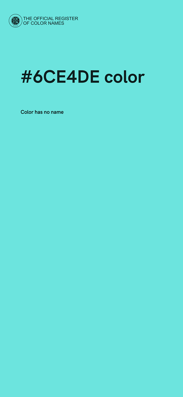 #6CE4DE color image