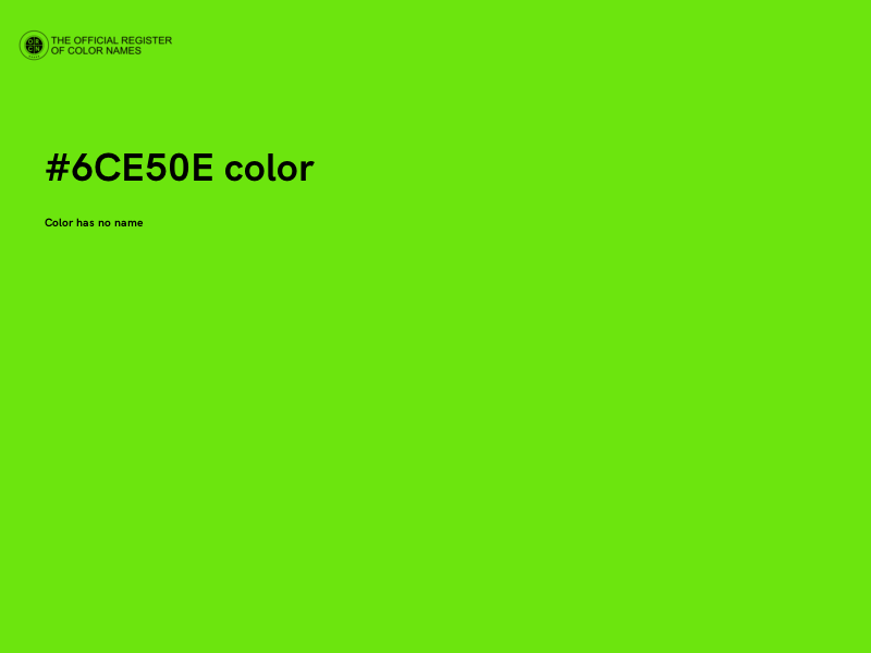 #6CE50E color image