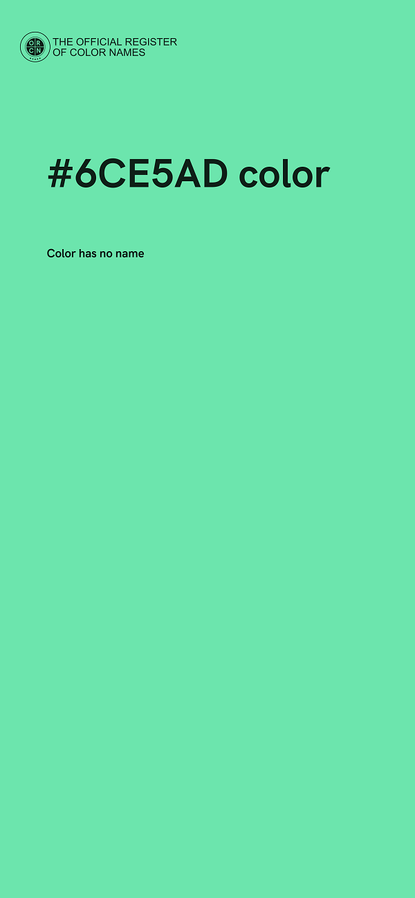 #6CE5AD color image