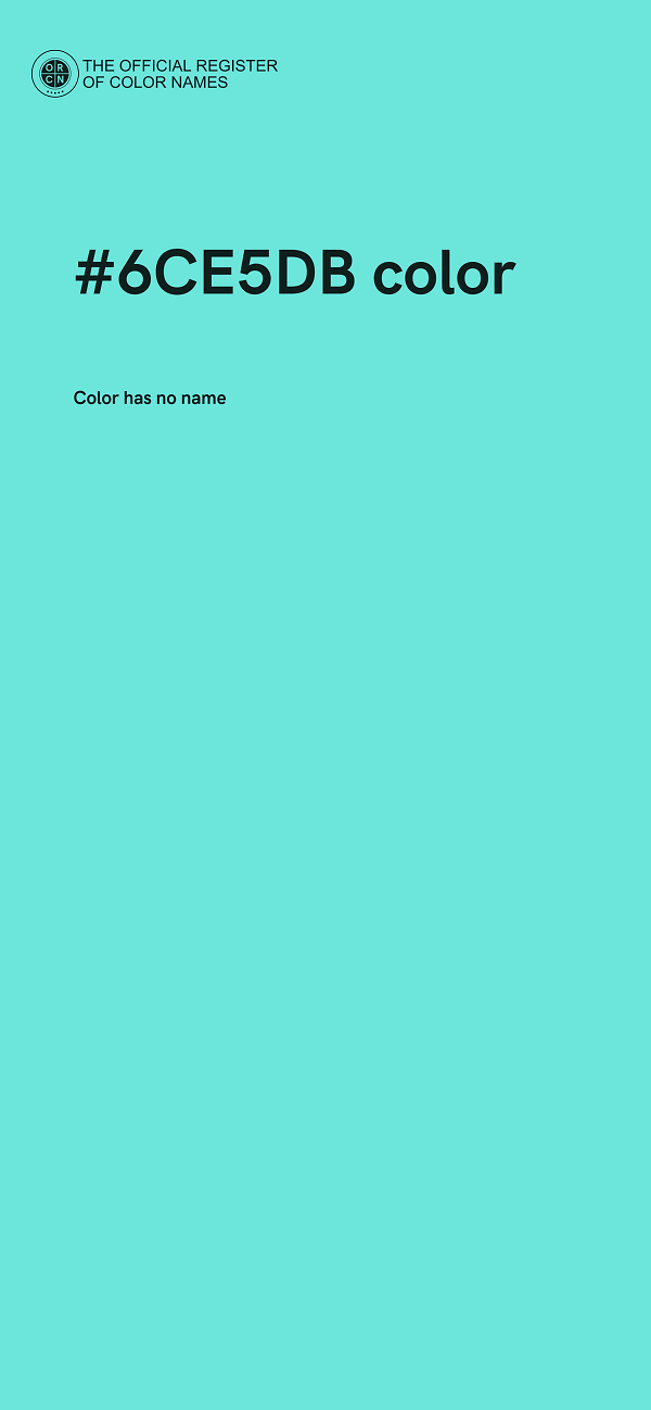 #6CE5DB color image