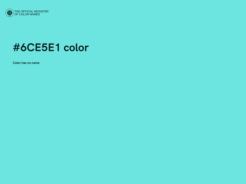 #6CE5E1 color image