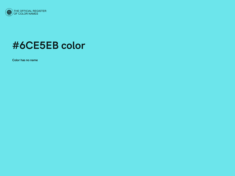 #6CE5EB color image