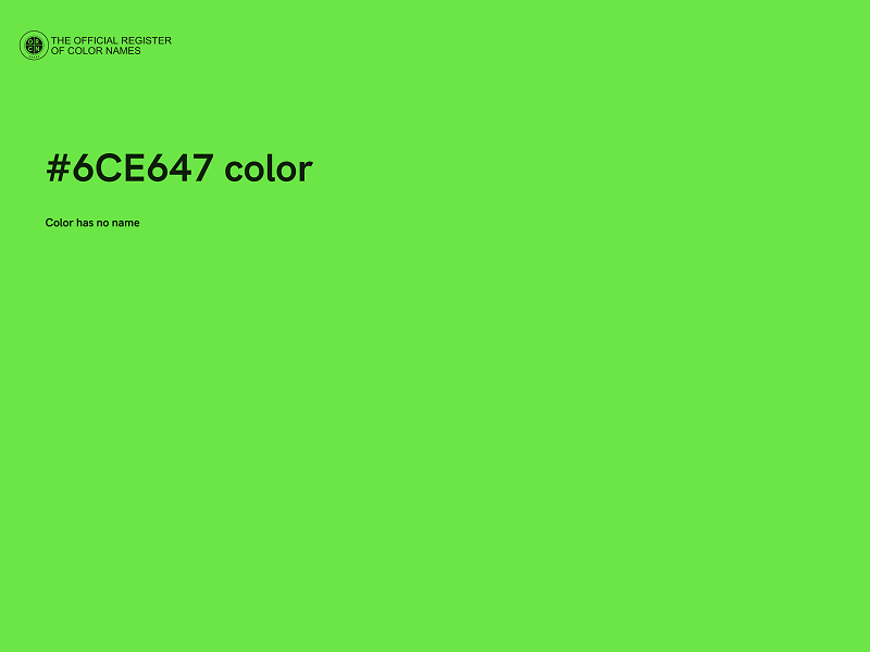 #6CE647 color image