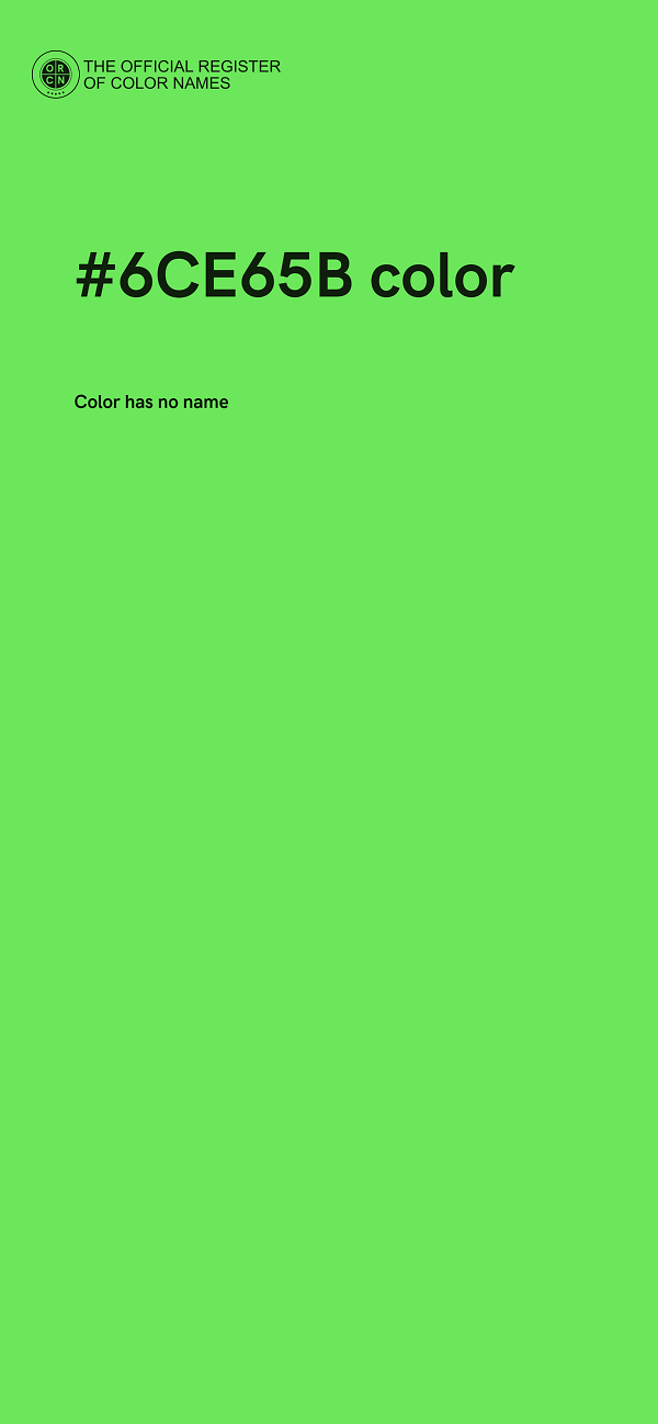 #6CE65B color image