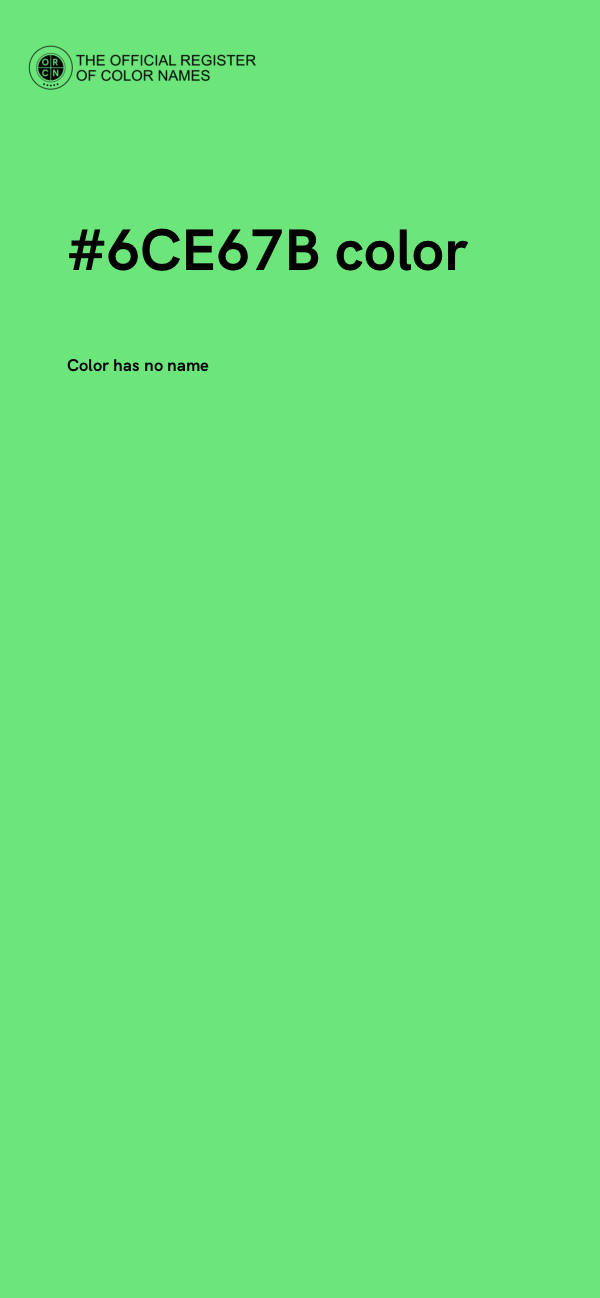 #6CE67B color image