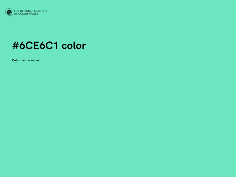 #6CE6C1 color image