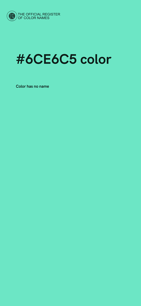 #6CE6C5 color image