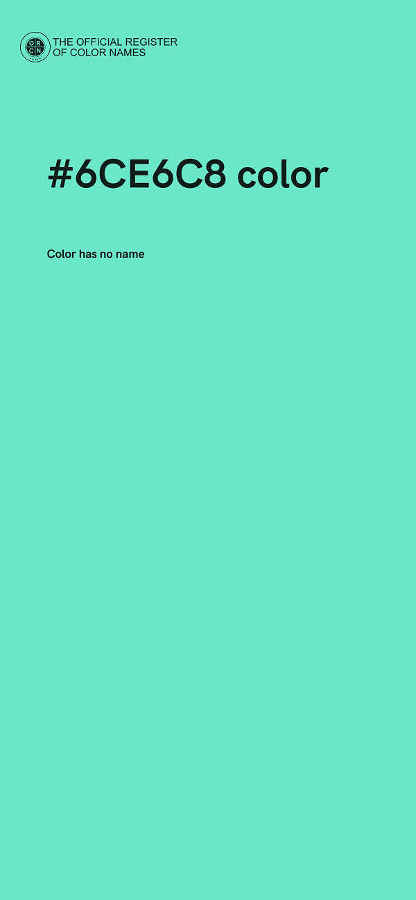 #6CE6C8 color image