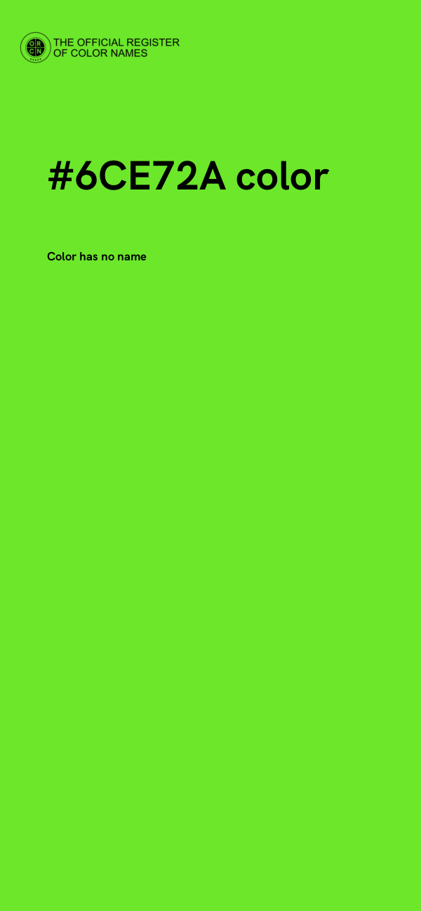 #6CE72A color image