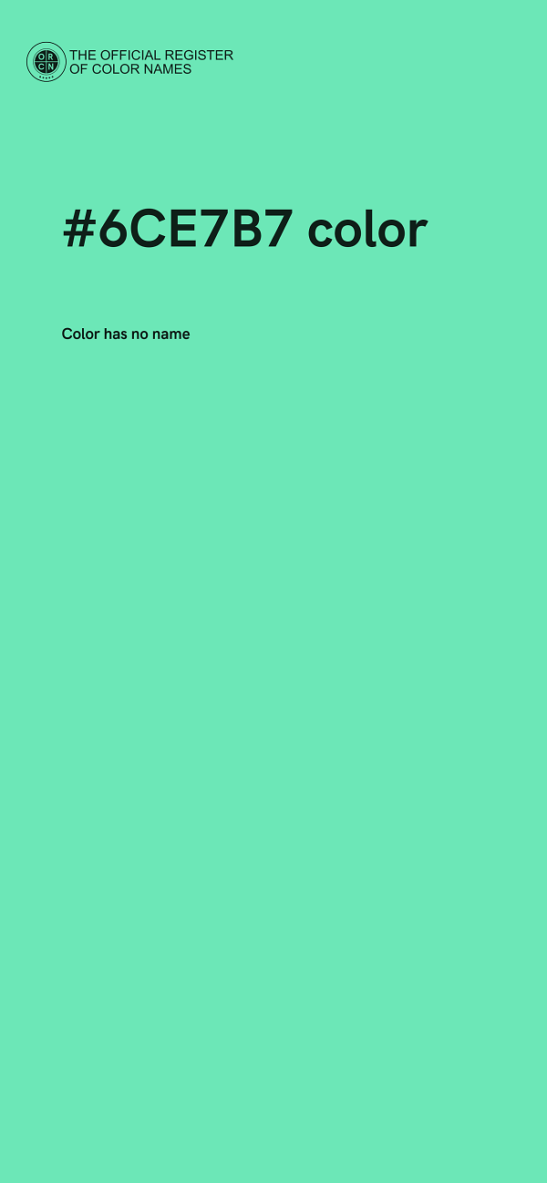 #6CE7B7 color image