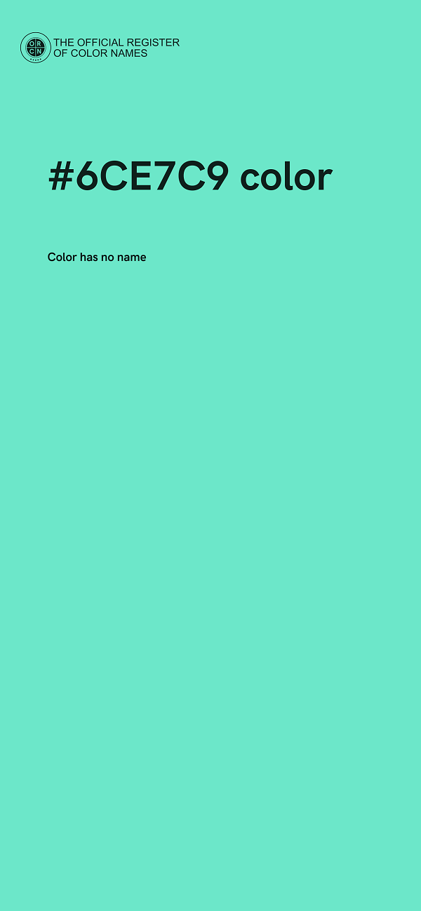 #6CE7C9 color image