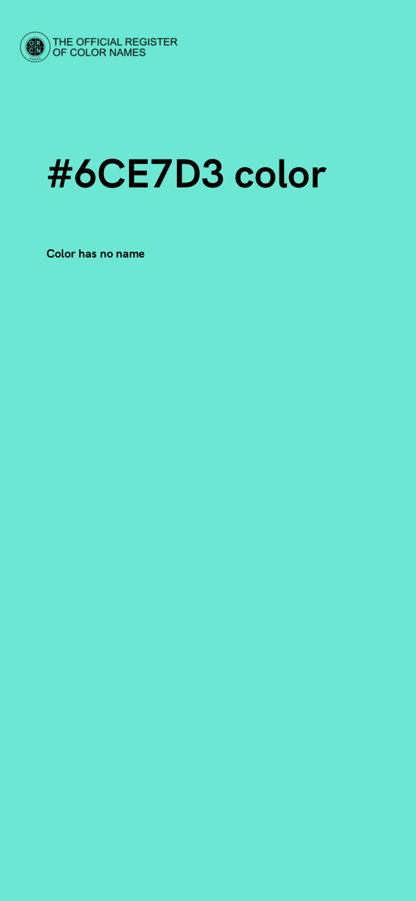 #6CE7D3 color image