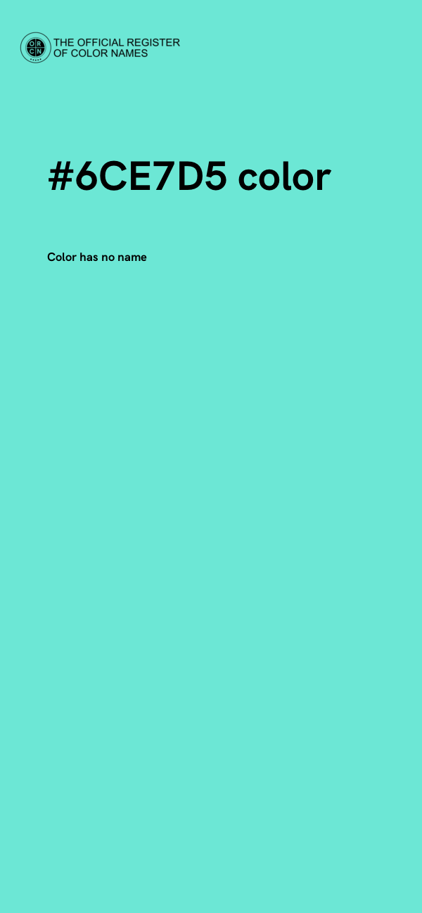 #6CE7D5 color image