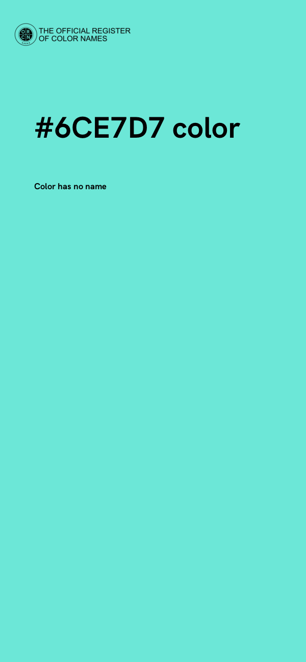 #6CE7D7 color image
